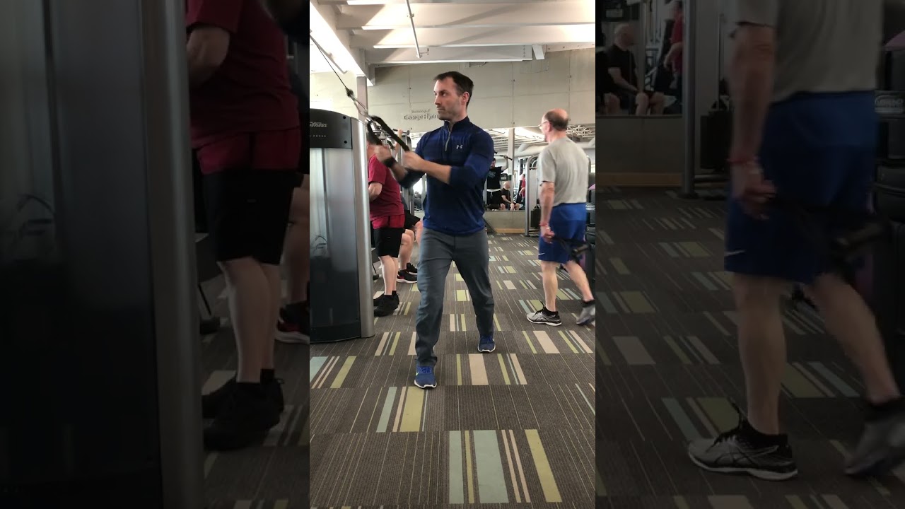 3. Split Stance Chop (Front View)