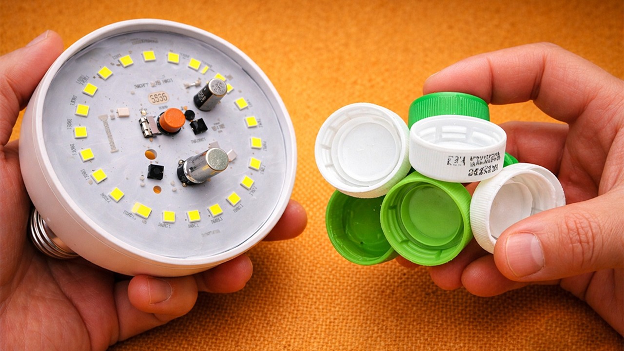 Fix Dead LED Bulbs with plastic bottle cap -Don't throw away old LED bulbs!