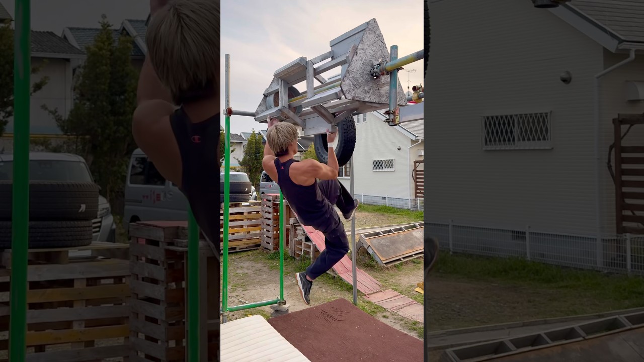 SASUKE無限BURST 19回転【今日の〆トレ】で自己記録更新!#sasuke #ninjawarrior #ninja #training #burst #diy #3rd #fyp