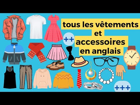 vocabulaire anglais▪️tous les vêtements et accessoires en anglais▪️anglais facile.