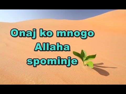 SPOMINJITE ALLAHA MNOGO DA BISTE USPJELI