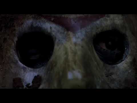 Trailer climax: Freddy in the dream realm vs. Jason in the real world as music switches from guitars to orchestral hits