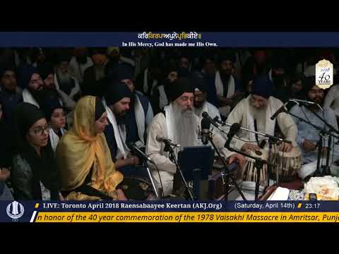 006 Toronto April2018 Vaisakhi Raensabaayee Keertan - Bhai Harpreet Singh Jee Toronto