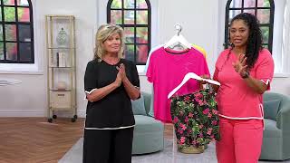 Cuddl Duds Cotton Core T-Shirt and Short Lounge Set on QVC