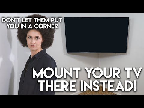 How to Mount your TV in a Corner - DIY Corner TV Wall Mount Demo With Rob Boss