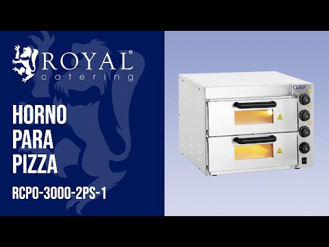 vídeo - Horno para pizza - 2 compartimientos - Suelo de arcilla refractaria