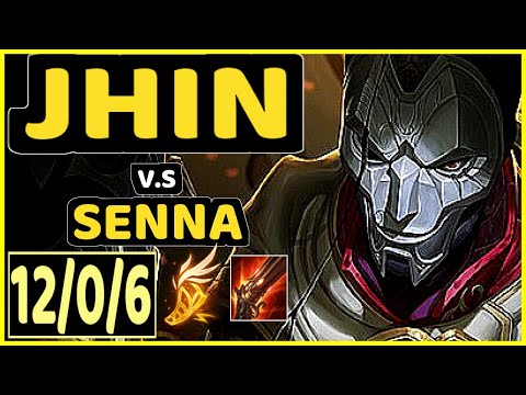 HENA (JHIN) vs SENNA - 12/0/6 KDA BOTTOM ADC GAMEPLAY - KR Ranked GRANDMASTER