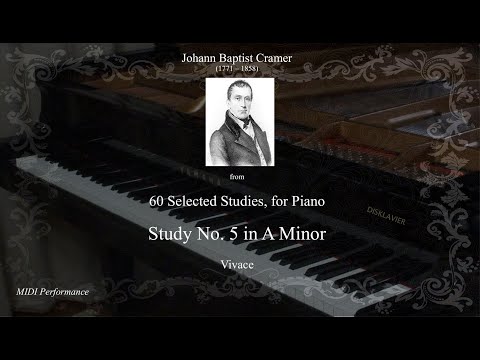 J.B. Cramer: Study No. 5 in A Minor, Vivace, from 60 Selected Studies, for Piano