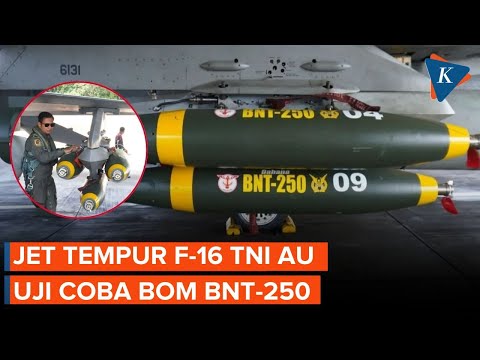 TNI AU Kerahkan Jet Tempur F-16 Uji Coba Bom BNT-250
