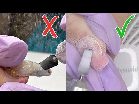 You need to Stop 🛑 Inhaling Nail Dust! Trying Dust Collector by Melodysusie | Nude Gel Nails Fill