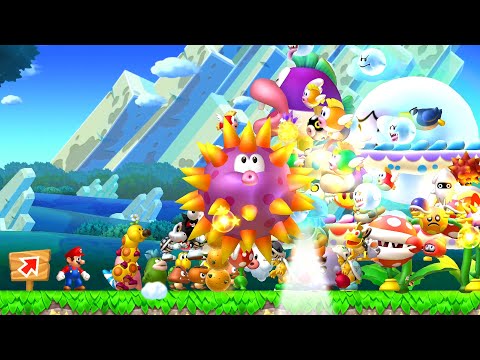 Mario vs. All Enemies in New Super Mario Bros. U!