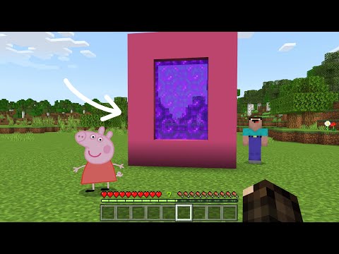 How to Build Peppa Pig Portal in Minecraft - Gameplay - Coffin Meme