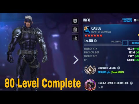 Cable 70 To 80 Level Upgrade Showcase 2023 - Marvel Future Fight