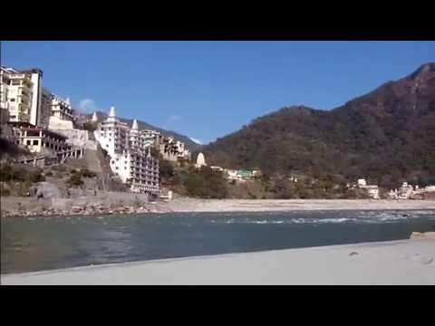 Beautiful beach on the Ganges River, Rishikesh, India