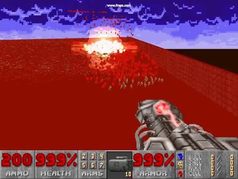 Doom 2 - killing 3000 cyberdemons in 30 seconds !!
