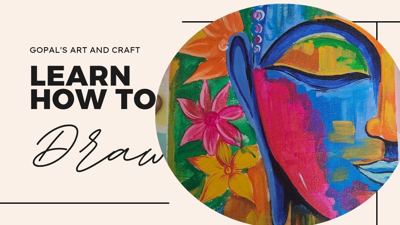 Realistic Buddha acrylic portrait#art #painting 