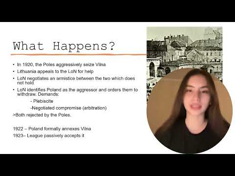 Vilna Dispute 1920 League of Nations / IGCSE history