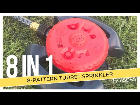 Garden Water 8 Patterns Smart Turret Sprinkler for Irrigation | Lawn Sprinkler