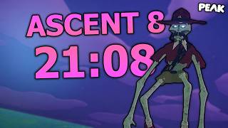 PEAK Speedrun (21:08) - ASCENT 8 Solo True Ending