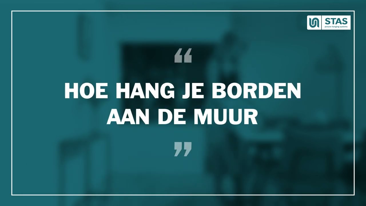 Hoe hang je borden aan de muur - borden ophangen met STAS bordenhangers