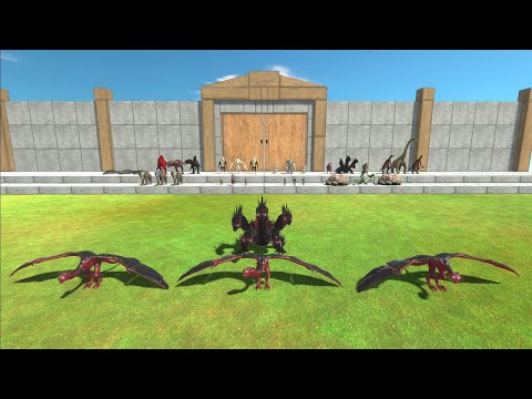3× Wyverns + Hydra  VS  2× Mini boss + a boss - Animal Revolt Battle Simulator ARBS