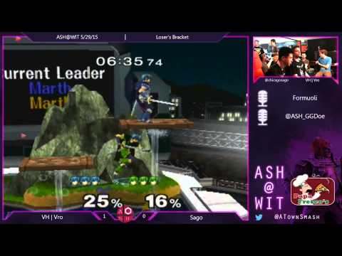 Melee Loser's Bracket ASH@WIT 5/29/15 - VH | Vro (Marth) vs Sago (Marth)