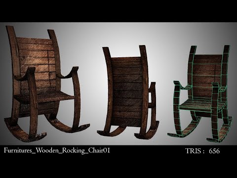 Wooden Rocking Chair in Autodesk Maya 2018 Part 3 Texturing in Substance Painter