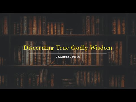 2 Samuel 16:15-23 Discerning True Godly Wisdom