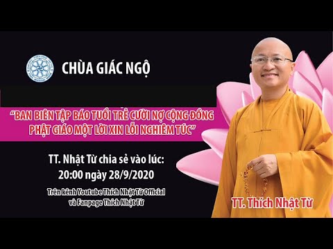 TT. Nhật Từ lên tiếng lần 2 về việc báo Tuổi trẻ cười xúc phạm Phật giáo 