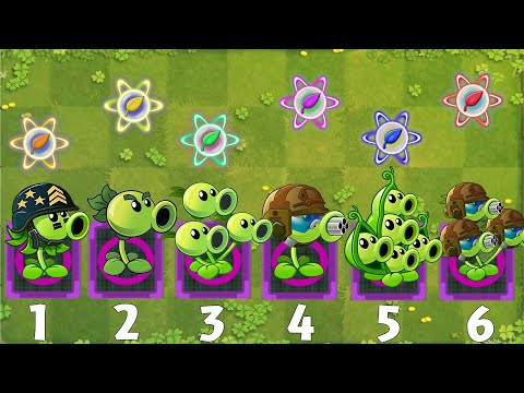 Pvz 2 Gameplay - Which Pea & Other Plant Can Defeat Gladiator Gargantuar Team With 5 Plant Food
