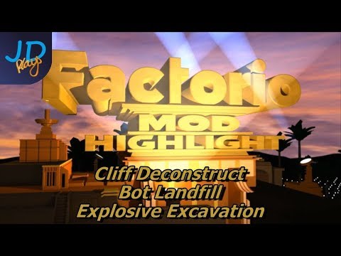Factorio Mod Highlight - Cliff Deconstruct, Bot Landfill & Explosive Excavation