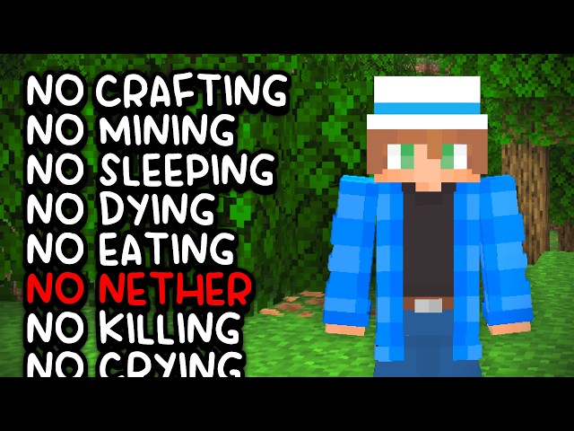 I Beat Minecraft with ZERO Advancements SDDEFAULT Thumbnail