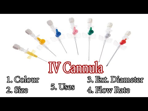 IV Cannula Colour And Size Cannula Types And Uses