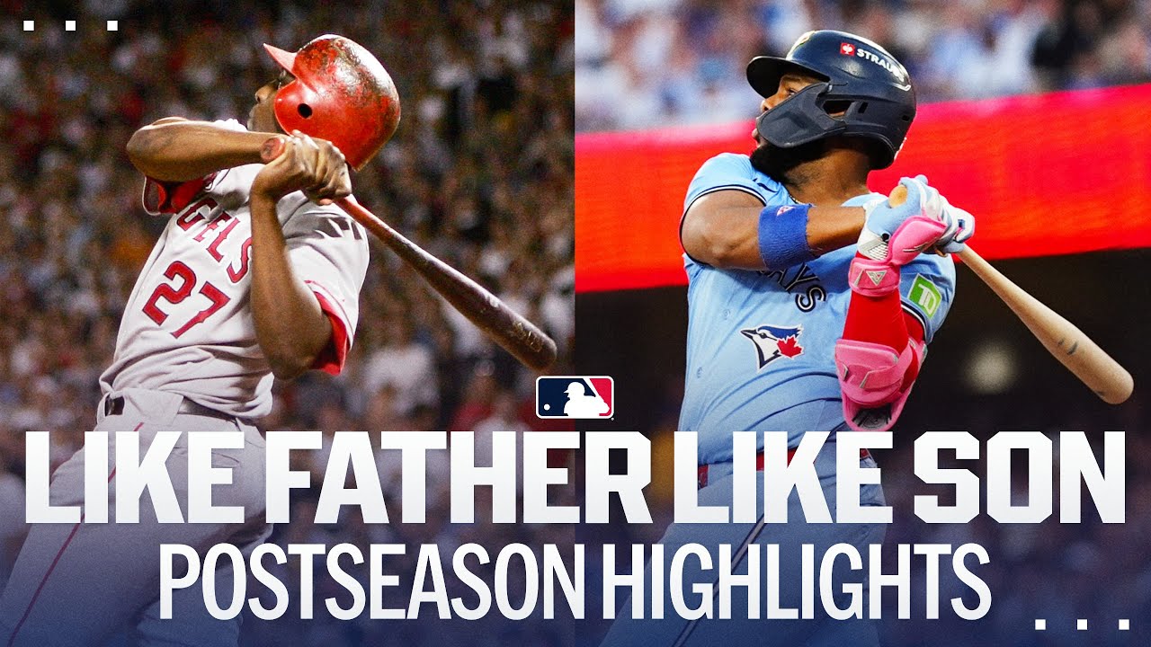 Vlad Guerrero Sr. and Vlad Guerrero Jr. Postseason highlights! 🔥 (Clutch runs in the family! 😤)