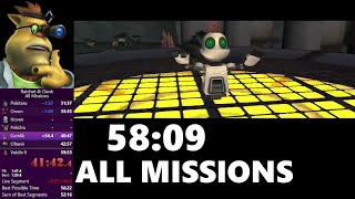 Ratchet & Clank All Missions Speedrun in 58:09