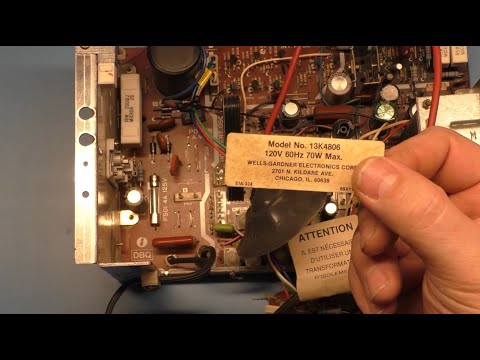 13" K4800 Arcade Monitor Repair - Dead - Bad Solder Work Leads To Vertical Collapse