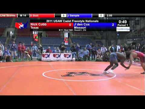 Cadet Freestyle 215 - J'den Cox (MO) vs. Nick Cobb (TX)