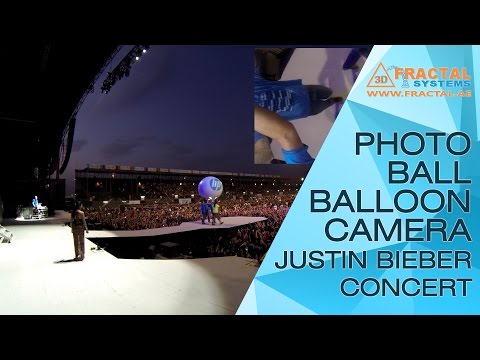 Photo ball - Balloon Camera - Justin Bieber concert