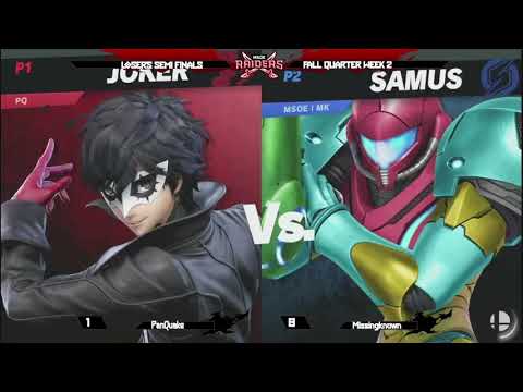 MSOE Smash Ultimate 2021 Fall Week 2- PanQuake vs Missingknown-Loser's Semis