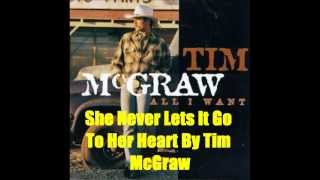 She Never Lets It Go To Her Heart By Tim McGraw *Lyrics in description*