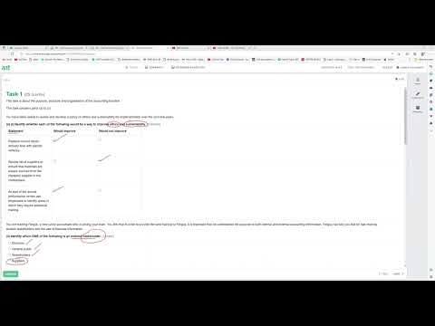 AAT - AQ22 - internal control & System   Practice assessment 1   Task 1