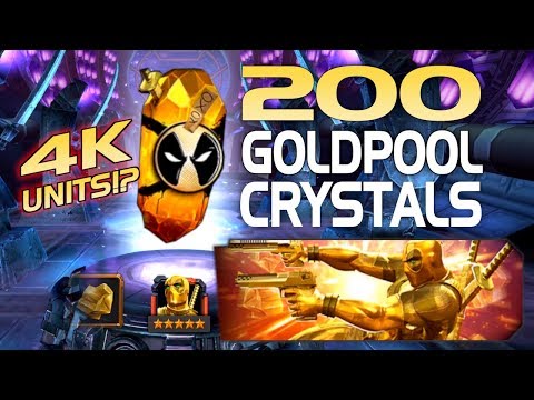 200 Goldpool (Pool's Gold) Crystal Opening (4000 Units) | Marvel Contest of Champions