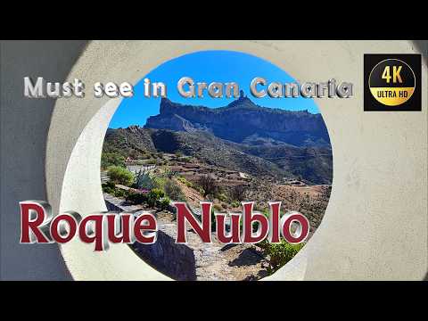 Roque Nublo, Gran Canaria 4k, atemberaubende Natur&Panoramen, breathtaking nature & panoramic views