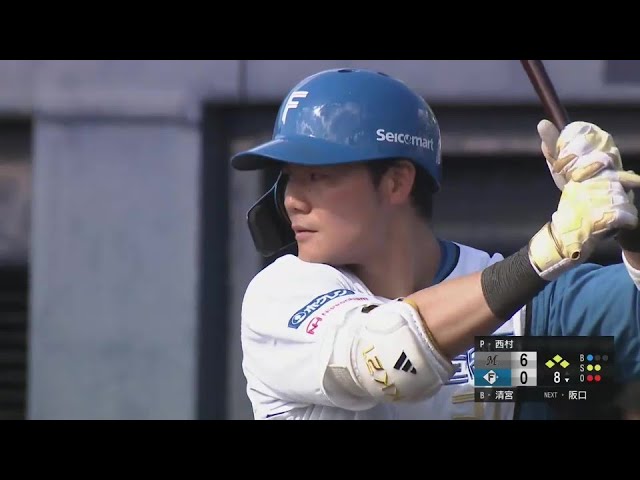 【ファーム】反撃開始!! ファイターズ・清宮幸太郎 センターへのタイムリーで2点を返す!! 2024年6月4日 北海道日本ハムファイターズ 対 千葉ロッテマリーンズ
