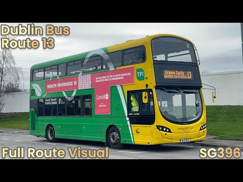 Dublin Bus | Route 13 - Full Route Visual | Mountjoy Square to Grange Castle | SG396