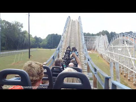 Back row point of view footage of Great American Scream Machine