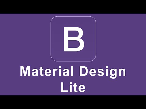 Bootstrap and Material Design Lite Project Tutorial
