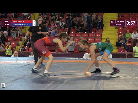 1/4 WW - 49 kg: S. AHADOVA (AZE) v. R. SZENTTAMASI (HUN)