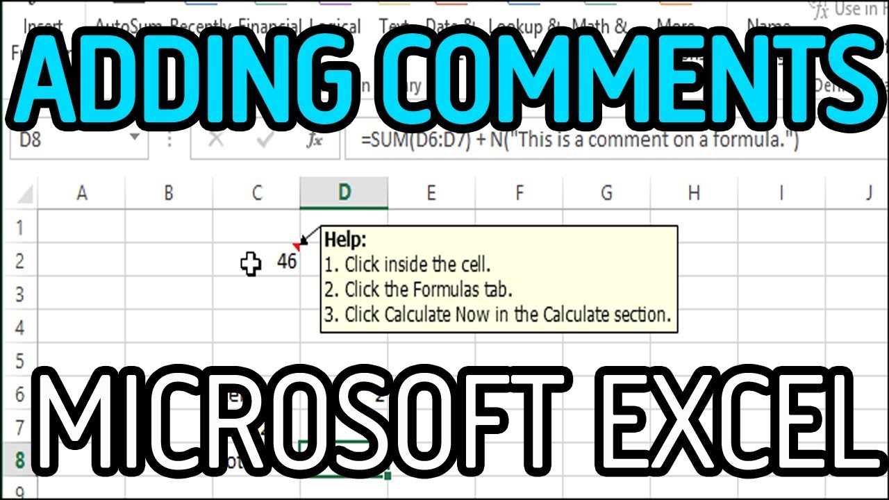 HOW TO ADD COMMENTS IN MICROSOFT EXCEL 2010 SPREADSHEET