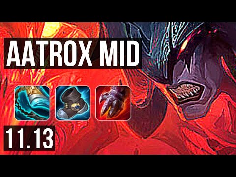 AATROX vs AKALI (MID) | 11/1/2, 6 solo kills, 1.5M mastery, Legendary | KR Diamond | v11.13